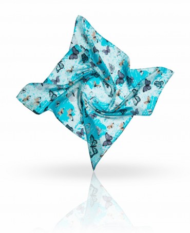 Шейный Платочек Женский SS-VINTAGE.BUTTERFLY/TURQU